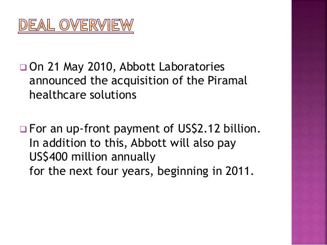abbott acquisition of piramal healthcare solutions